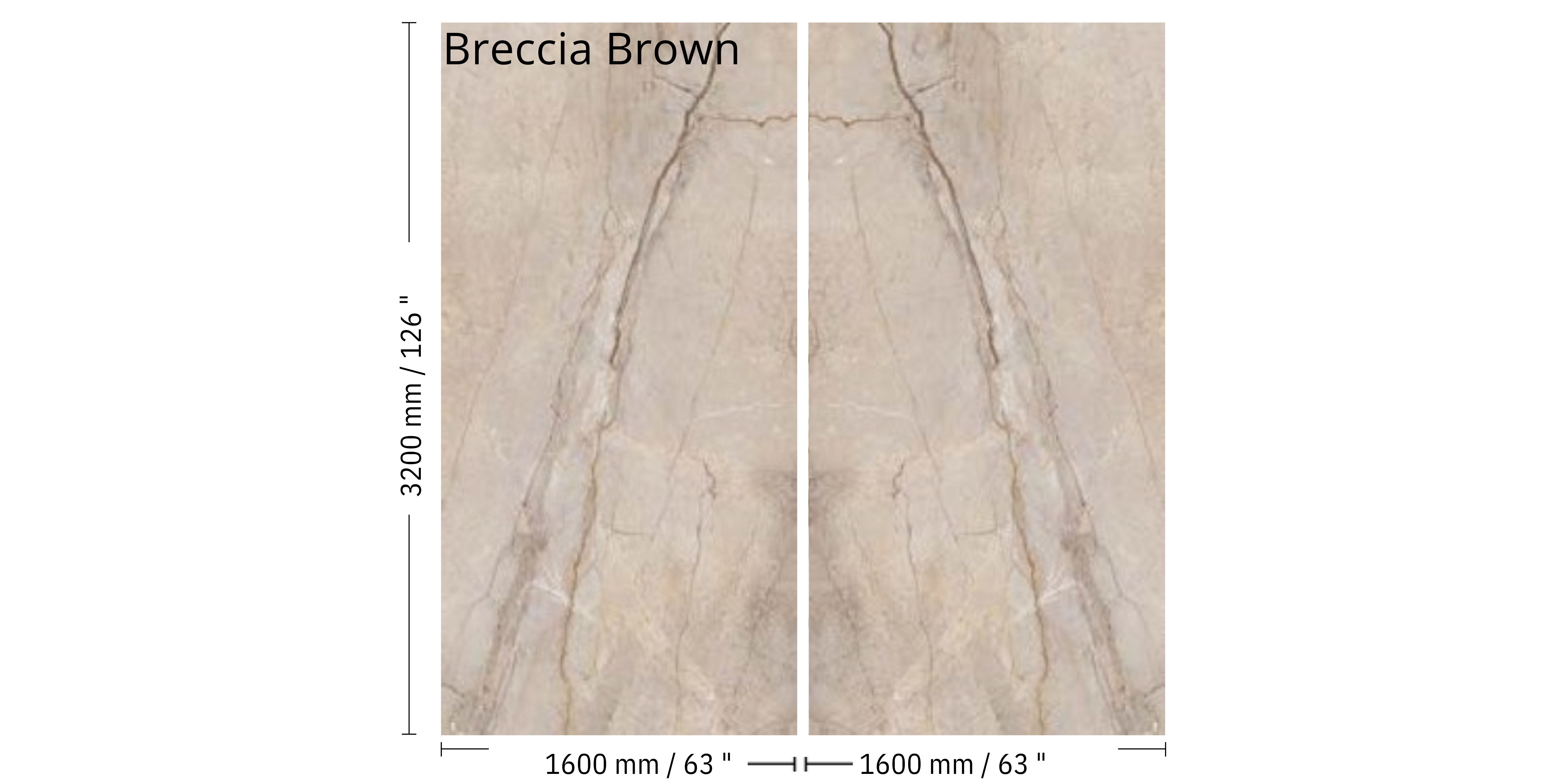 Breccia Brown - zrkadlenie